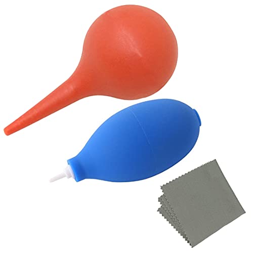 3-Piece Rubber Air Blower Pump Set for Camera Lens, Electronics, and Ear Care