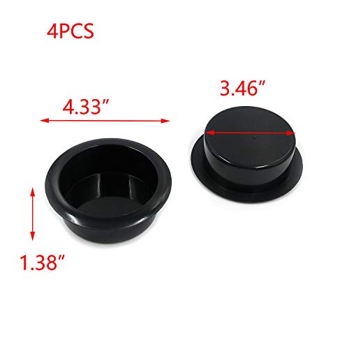 T Tulead 4PCS Plastic Sofa Cup Holders 3.39" Inner Diameter - Easy Install