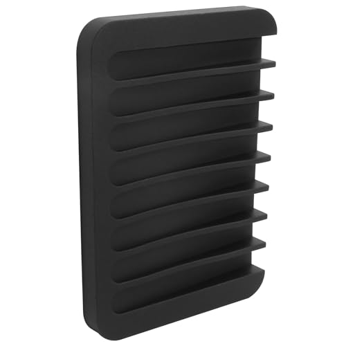 Self-Draining Silicone Soap Holder - Anti-Slip Design, Black