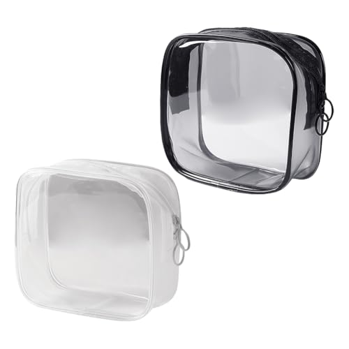Clear Plastic Makeup Bag Small Waterproof Cosmetic Pouch 2 Pcs