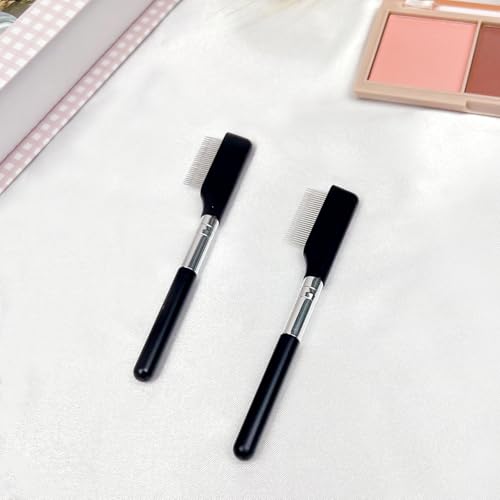 Zoolinn 2 Pcs Metal Eyelash Separator Brush and Grooming Tool