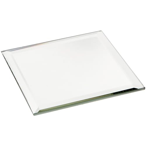 Plymor 3x3 Inch Beveled Glass Mirror | Premium Reflective Table Display