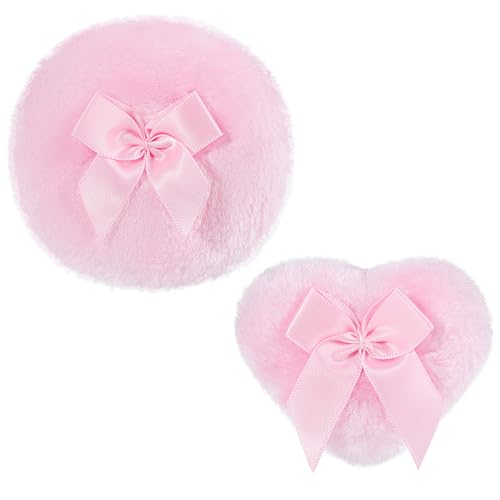 Large Fluffy Powder Puff Set Soft Washable Body and Face Puffs