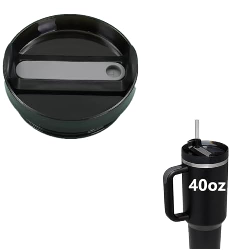 Replacement Tumbler Lid for Stanley 40 oz Quencher - Spill Proof, Dustproof, Black