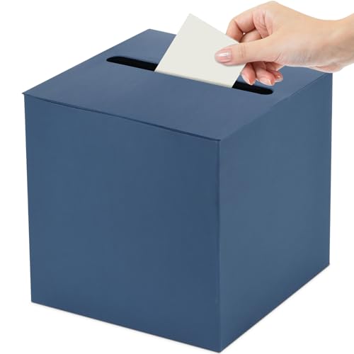 Navy Blue Card Box for Weddings & Events - 9.8" x 9.8"