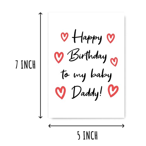 Happy Birthday Card for Baby Daddy | 5x7 Husband Card