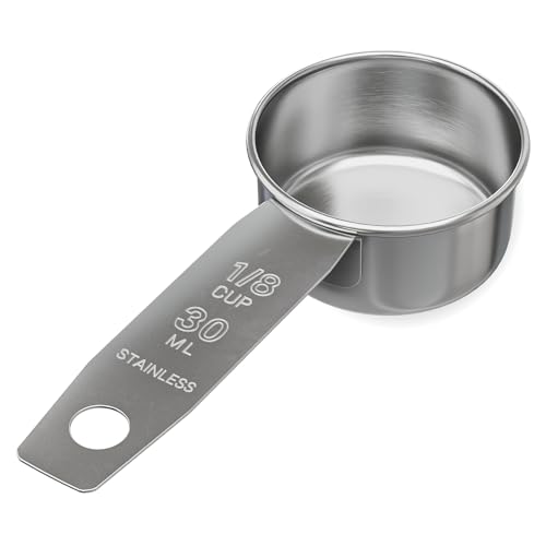 1/8 Cup Stainless Steel Measuring Cup - 30 ml Coffee Scoop