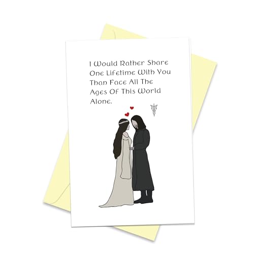 Romantic Anniversary Card for Couples - Heartfelt Quote & Premium Quality