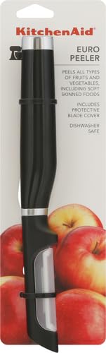 KitchenAid Euro Peeler, Double Edge Serrated Blade, Black - Pack of 12