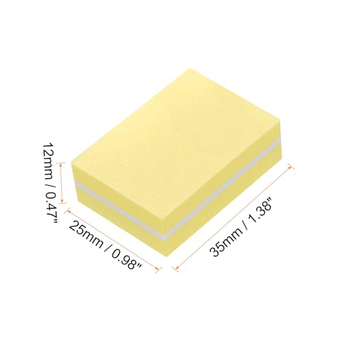 HARFINGTON Mini Nail Buffers 100/180 Grit Sanding Blocks 20pcs Yellow