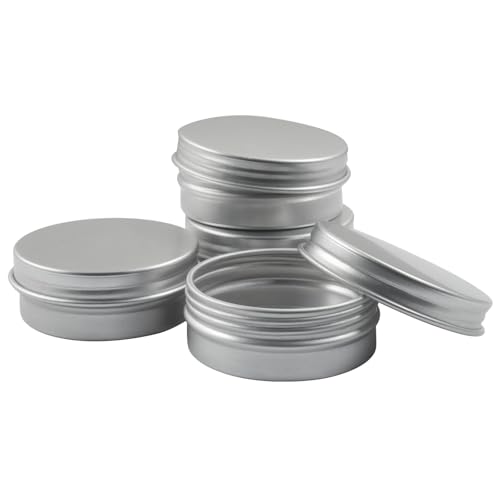 Kemcatui Aluminum Tin Jars 0.35 oz 10 ml 12 Pack Screw Lid Containers