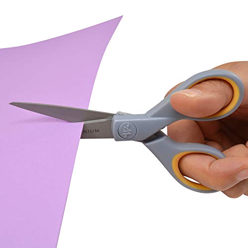 Westcott 2 Pack Titanium-Bonded Craft Scissors - 7” & 5” with Soft Handles