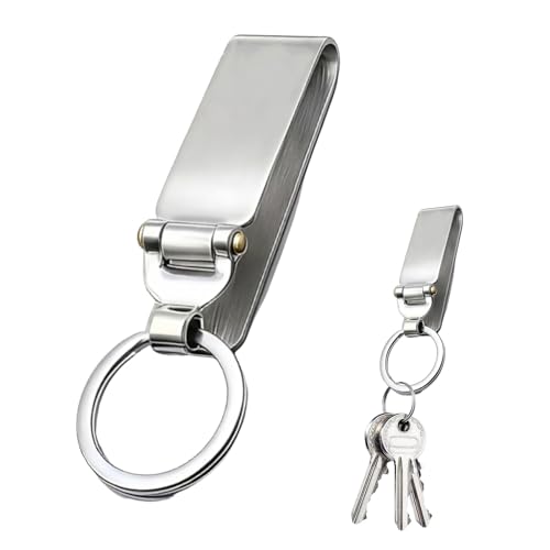 Durable Stainless Steel Key Holder Clip for Pants - Keychain Accessory