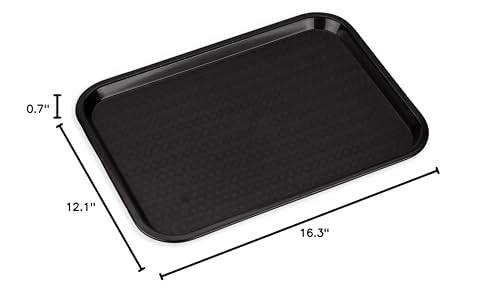 Carlisle Café Tray - Durable Fast Food Restaurant Tray 12x16, Black
