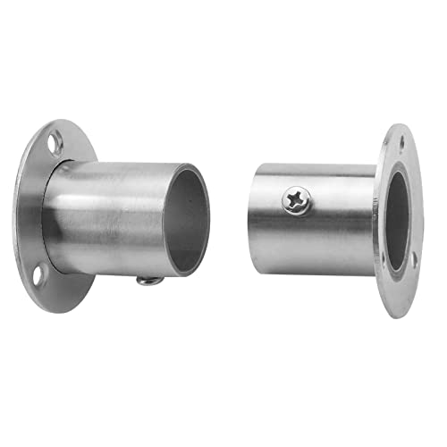 Antrader Stainless Steel Closet Rod Flange - 4-Pack Adjustable Support Holders