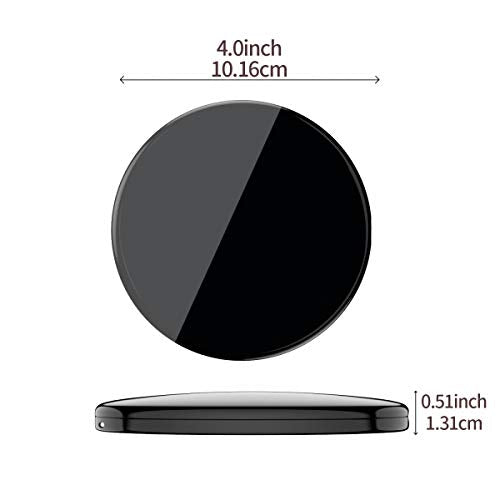 Gospire Black 4" Ultra-Thin Pocket Makeup Mirror 1X/10X