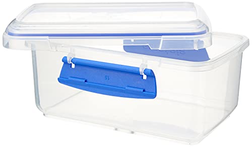 Sistema KLIP IT Rectangular Food Storage Container, 33.8 oz - Clear/Blue