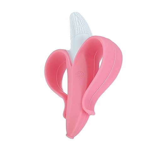 Nuby NanaNubs Banana Massaging Teether and Toothbrush - Pink