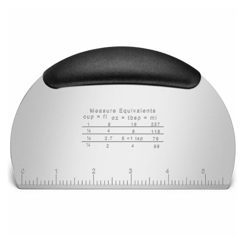 Premium Stainless Steel Dough Scraper with Grip Handle