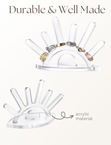 Evil Eye Acrylic Ring Holder - Compact Jewelry Display Stand