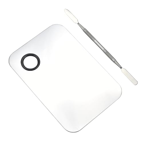 Stainless Steel Makeup Mixing Palette with Spatula Tool for Cosmetics