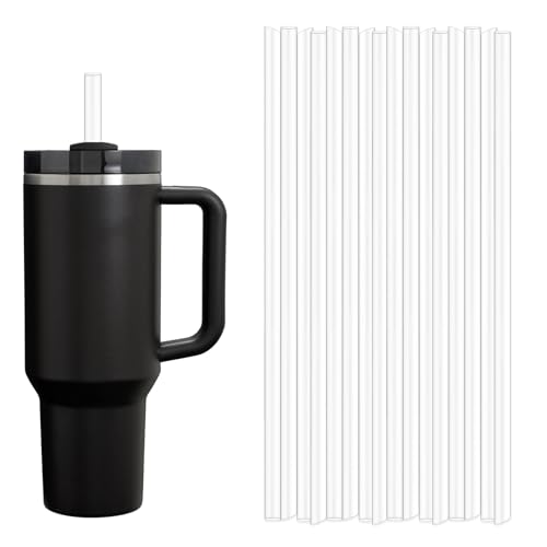 12-Inch Extra Long Disposable Straws for 30 oz & 40 oz Tumblers - Individually Wrapped