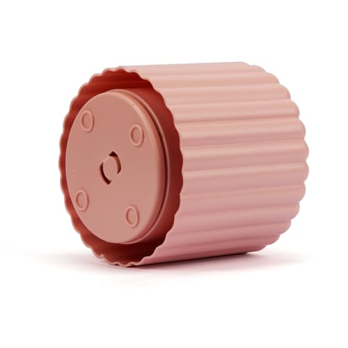 360 Rotating Makeup Brush Organizer - Pink 7-Slot Cosmetic Storage Cup