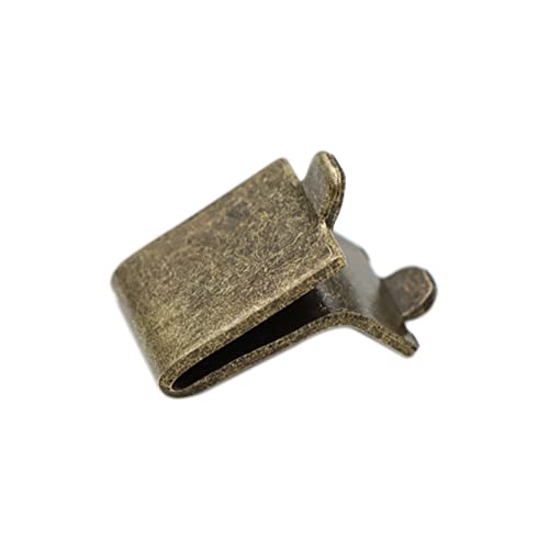 Xadnitu Adjustable Steel Pilaster Shelf Clips - 14 Pack, Bronze