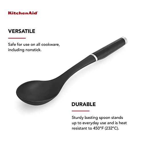 KitchenAid Classic Nylon Basting Spoon - Heat Resistant, Non-Stick Safe