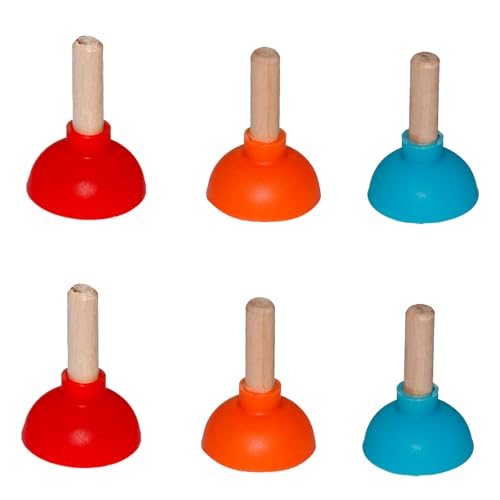 Mini Toilet Plunger Phone Holder Stand - 6-Piece Colorful Set