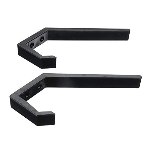 2-Pack Wall-Mounted Helmet Holders - Durable Plastic Hooks for Gear