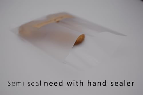 5x7 Inch Matte Cookie Bags - 100 Pcs Frosted Heat Seal Packaging