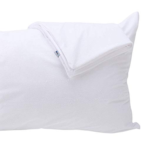 Kingnex Waterproof Bamboo Body Pillow Protector - Feather Proof - 21x55