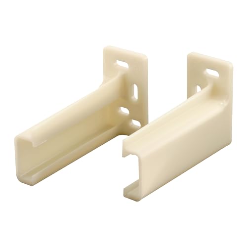 Prime-Line R 7265 Drawer Track Back Plates - 1 Pair, Off-White Plastic