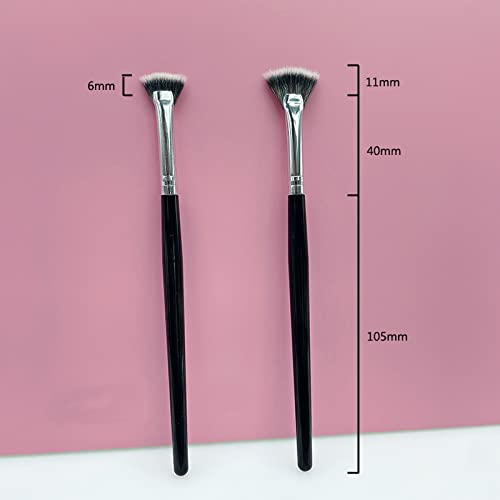 TEONEI Fan Mascara Brushes Set 2Pcs Plastic Handle