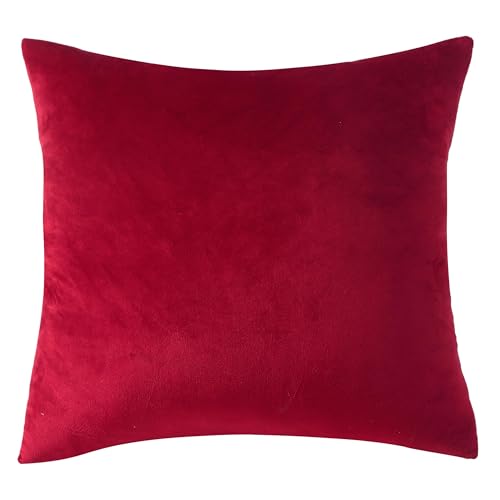 Christmas Velvet Throw Pillow Covers - Set of 2, 18x18 inches
