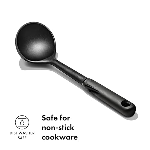 OXO Good Grips Black Nylon Ladle for Soups & Stews