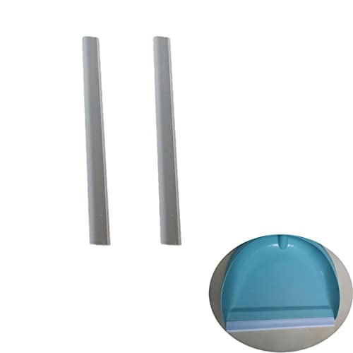 2 Pack Dustpan Edge Replacement Strips for Broom & Dustpan Sets - Soft Plastic Seal