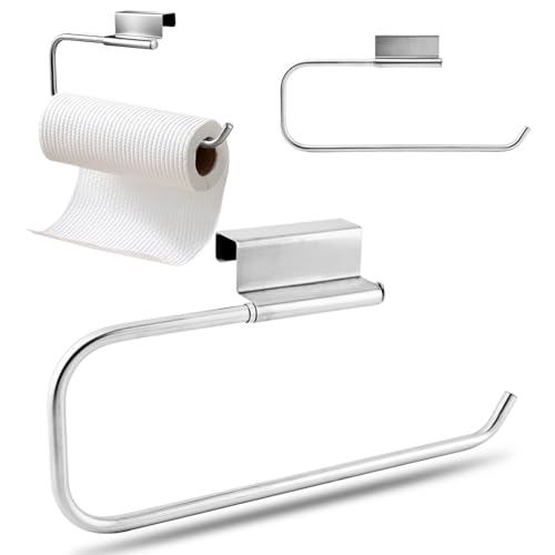 Anscuto Stainless Steel Over-the-Door Paper Towel Holder - Silver
