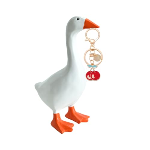 Magnetic Goose Key Holder - Cute Resin Duck Statue for Desk Decor