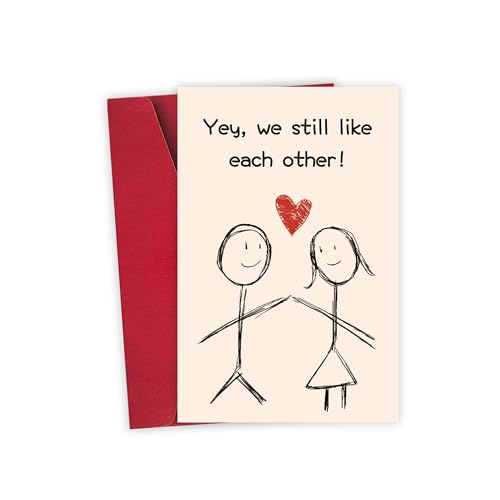Funny Anniversary Card - We Still Like Each Other - Cute Design