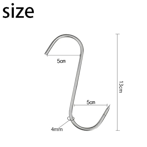 20-Pack Stainless Steel Meat Hooks for Smoking & Hanging Meat