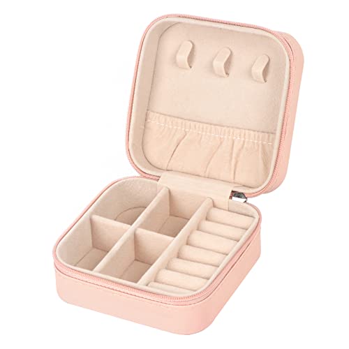 MFXIP Portable Travel Jewelry Case - Compact PU Leather Organizer