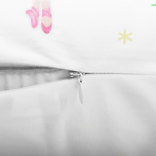 Bonhause Christmas Nutcracker Pillow Covers 12x20 Inch - Pink Set of 2