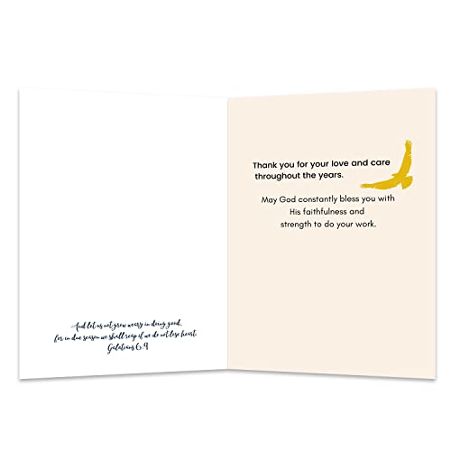 Christian Ministry Appreciation Card 5x7 Inches for Pastors & Staff
