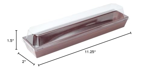Restaurantware Matsuri Vision 11.2 x 2 x 1.4 Inch Sushi Trays 100 Greaseproof Sushi Packaging Boxes - Lids Sold Separately Disposable Wood Grain Paper Sushi Containers For Appetizers Or Desserts