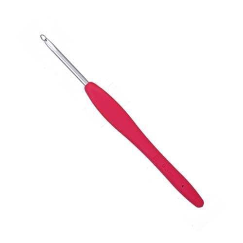 Clover Amour Crochet Hook, Size E (3.50 mm), Ergonomic Easy Grip Handle
