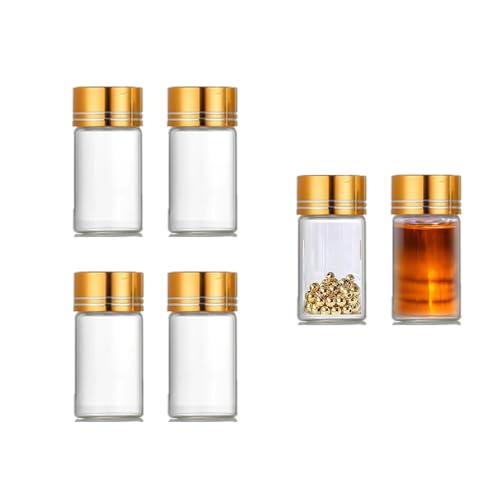 4Pcs Mini Glass Jars with Lids - 2ml Clear Vial Containers for Crafts