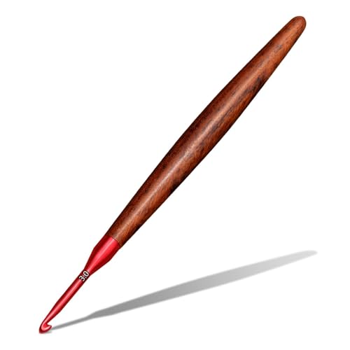 Giwrmu 3mm Ergonomic Crochet Hook with Wooden Handle - Smooth & Durable