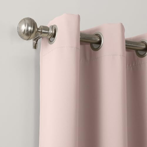 Sun Zero Easton Blackout Grommet Curtain Panel - Blush Pink, 40" x 95"